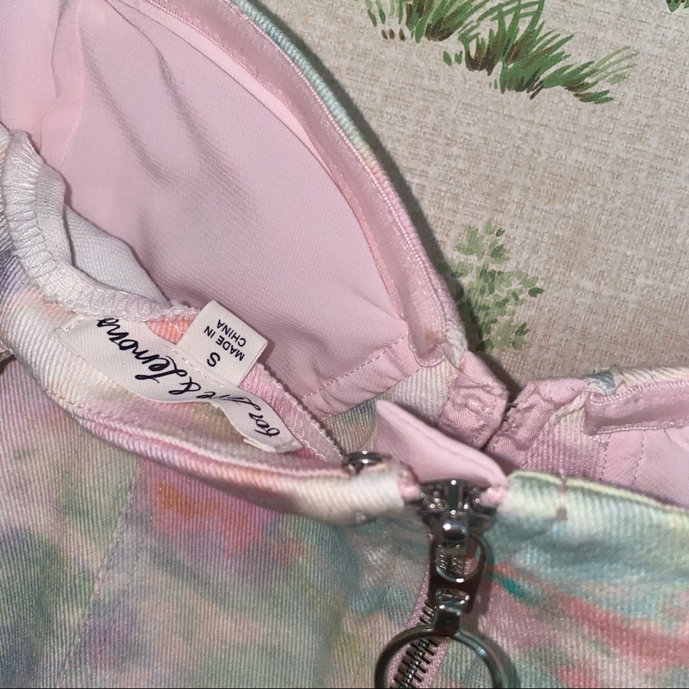 For Love & Lemons Pastel Tie-Dye Mini Dress - Pink, Mint, Lavender - Picture 4 of 4